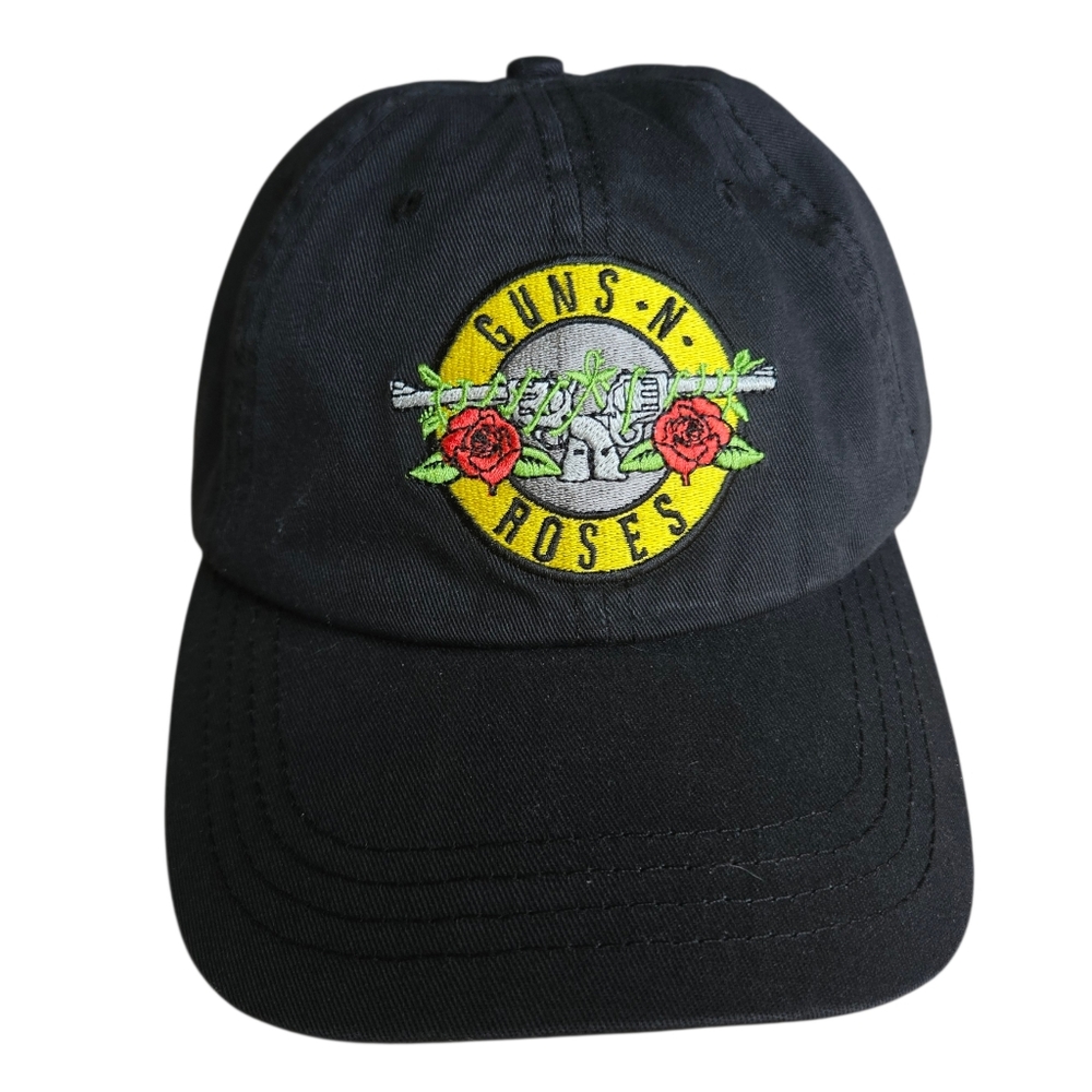 Guns N' Roses black cotton baseball cap adjustable strap logo on front - Picture 1 of 5